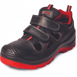 T&ouml;&ouml;saapad meeste Panda Safety Birusa MF S1P SRC, ilma s&auml;&auml;reosata, ilma soojenduseta, must v./punane v., 48 suurus