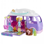 M&auml;ngukujuke, koos tarvikutega Mattel Polly Pocket Glamping Camper Van JCC32, mitmev&auml;rviline