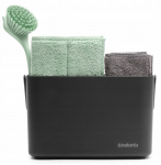 Puhastuskomplekt Brabantia SinkSide, 21.5 cm x 11.3 cm x 13.4 cm, plastik/tekstiil, roheline v./hall v.