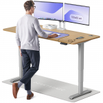 Arvutilaud reguleeritava k&otilde;rgusega Desktronic HomePro, 180 cm x 80 cm, 63 - 128 cm, tamm v./hall v.