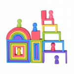 Puidust klotsid Rainbow, mitmev&auml;rviline