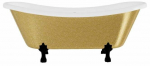 Vann, teisaldatav Besco Amelia Glam, 190 cm x 77 cm x 69 cm, ovaalne, kuldne/must