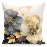 Dekoratiivpadjap&uuml;&uuml;r Mariall JMC-123, kuldne/valge/hall, 40 cm x 40 cm