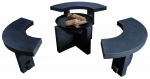 Aiapink Esschert Design ZEE-FF101, must v., 112.5 cm x 45 cm x 45.5 cm