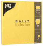 Pabersalvr&auml;tikud Pap Star Daily Collection, 32 cm x 32 cm, kollane v., 20 tk