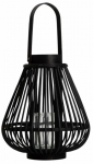 Latern Homla Masaya 771361, klaas/puit, &Oslash; 26 cm, 29 cm, must v.