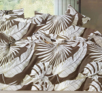 Voodipesukomplekt SBA-302, pruun v./valge v., 70 x 80 cm, 160 x 200 cm, 3 os.