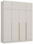 Riidekapp Senso 4D, kuld v./ka&scaron;miir v., 56.5 cm x 200 cm x 250 cm, 3 tk
