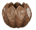 Lillepott Mica Leaf 1195680, keraamiline, &Oslash; 16 cm, pruun v.
