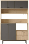 Multifunktsionaalne k&ouml;&ouml;gikapp Kalune Design RE5-W, antratsiit v./tamm v., 35.5 cm x 120 cm x 180 cm