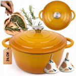 Emailitud malmpott King Hoff Hage, &Oslash;24 cm, 4 l, sinep v.