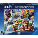 Pusle Ravensburger The Mandalorian And Grogu, 36 cm x 49 cm, 500 tk, mitmev&auml;rviline
