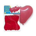 &Otilde;hupall erikujuga Heart, punane v., 8 tk