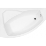 Vann, nurgaga Besco Rima, 130 cm x 85 cm x 50.5 cm, vasakpoolne, valge