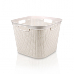 Pesukorv Knitas M-081, 41 l, valge v., 43 cm x 43 cm