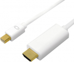 Juhe Logilink Mini DisplayPort to HDMI HDMI, Displayport, 3 m, valge v.