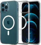 Telefoni &uuml;mbris Spigen Ultra Hybrid Mag for iPhone 12/12 Pro, l&auml;bipaistev v./valge v., Apple