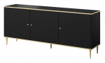 Kummut Cama Meble Glamour, kuldne v./must v., 75.5 cm x 40 cm x 180 cm