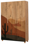 Riidekapp Kalune Design Leva Desert, pruun v., 48 cm x 120 cm x 189 cm