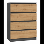 Kummut Malwa M4, antratsiit/tamm, 40 cm x 70 cm x 90 cm