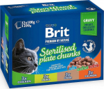 Kassi m&auml;rgtoit Brit Premium Sterilised Plate Chunks, lambaliha/kanaliha, 0.100 kg x 12 tk