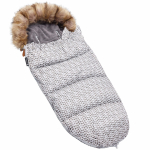 Talvine magamiskott beebile Springos 4in1 Mumi SB0042, valge v./hall v., 90 cm x 45 cm