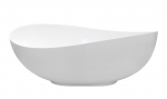 Vann, teisaldatav Besco Siya Matt, 100 cm x 172 cm x 63 cm, ovaalne, valge