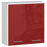 Seina vannitoakapp Akord W60, valge v./punane v., 22 cm x 60 cm x 60 cm