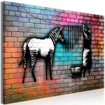 Reproduktsioon Artgeist Washing Zebra - Colourful Brick, i-c-0152-b-a, 30 cm x 20 cm