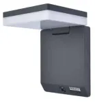 &Otilde;ue seinavalgusti Lutec Moze Solar PIR, 8W, LED, IP44, tumehall v., 14 cm x 15 cm