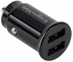 Auto laadija Kruger&Matz Dual, USB Type C/USB Type A, must