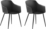 Toolide komplekt Beliani Fonda, matt, must v., 51 cm x 57 cm x 83 cm, 2 tk