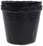 Lillepottide komplekt, plastik, 30 cm x 30 cm, must, 10 tk