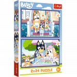 Pusle 2in1 Trefl Funny Bluey, 18 cm x 27.5 cm, 48 tk, mitmev&auml;rviline