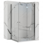 Du&scaron;ikabiin Rea Fold N2, nurgaga, aluseta, 80 cm x 70 cm x 190 cm, kroom v./l&auml;bipaistev