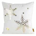 J&otilde;ulu dekoratiivne padjakate PSWA-337, valge/&scaron;ampanja, 45 cm x 45 cm