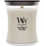 K&uuml;&uuml;nal, l&otilde;hna WoodWick Tonka & Almond Milk, 50 - 65 h, 275 g, valge v.