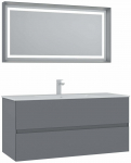 Vannitoa m&ouml;&ouml;bli komplekt Kalune Design Nest 121 v2-555, matt hall v., 51 cm x 121 cm x 55 cm