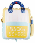&Otilde;hupall erikujuga PartyDeco School Backpack, sinine v./kollane v./pruunikas v.