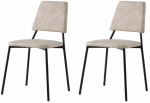 Toolide komplekt Kalune Design Lima 4551 V2 974NMB1903, matt, must v./hele pruun - ecru, 54 cm x 42.5 cm x 77.5 cm, 2 tk