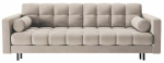 Diivanvoodi Cosmopolitan Design Bali Velvet Bluvel 22, tume beež v&auml;rv, 84 x 222 cm x 105 cm