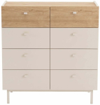 Kummut Kalune Design Luke, tamm v./liivakarva pruun v., 93.1 cm x 89.4 cm x 41.8 cm