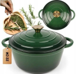 Emailitud malmpott King Hoff Hage, &Oslash;22 cm, 3 l, tumeroheline v.
