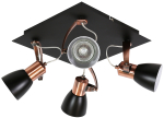 Valgusti lagi Candellux Lighting Markus 98-35639, GU10, 4 x 50 W, must v. / vask v.