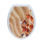 WC-poti prill-laud kaanega Karo-Plast Starfish 16218, mitmev&auml;rviline, 46 cm x 37 cm