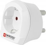 Adapter Skross Europe to South Africa 1.500201-2 Schuko, Pietų Afrikos, valge v.