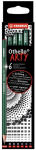 Grafiitpliiats Stabilo Othello 282 Arty, 2H/H/F/HB/B/2B, hall, 6 tk