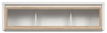 Vitriinkapp Kaspian, tamm v./valge v., 143.5 cm x 30.5 cm x 40 cm