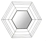 Peegel Kayoom Romeo 110, rippuv, 69 cm x 79.5 cm, kuldne v./must v.