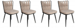 Toolide komplekt Kalune Design Kubakly 221 V4 974NMB1606, must v./kreemjasvalge, 43 cm x 43 cm x 82 cm, 4 tk